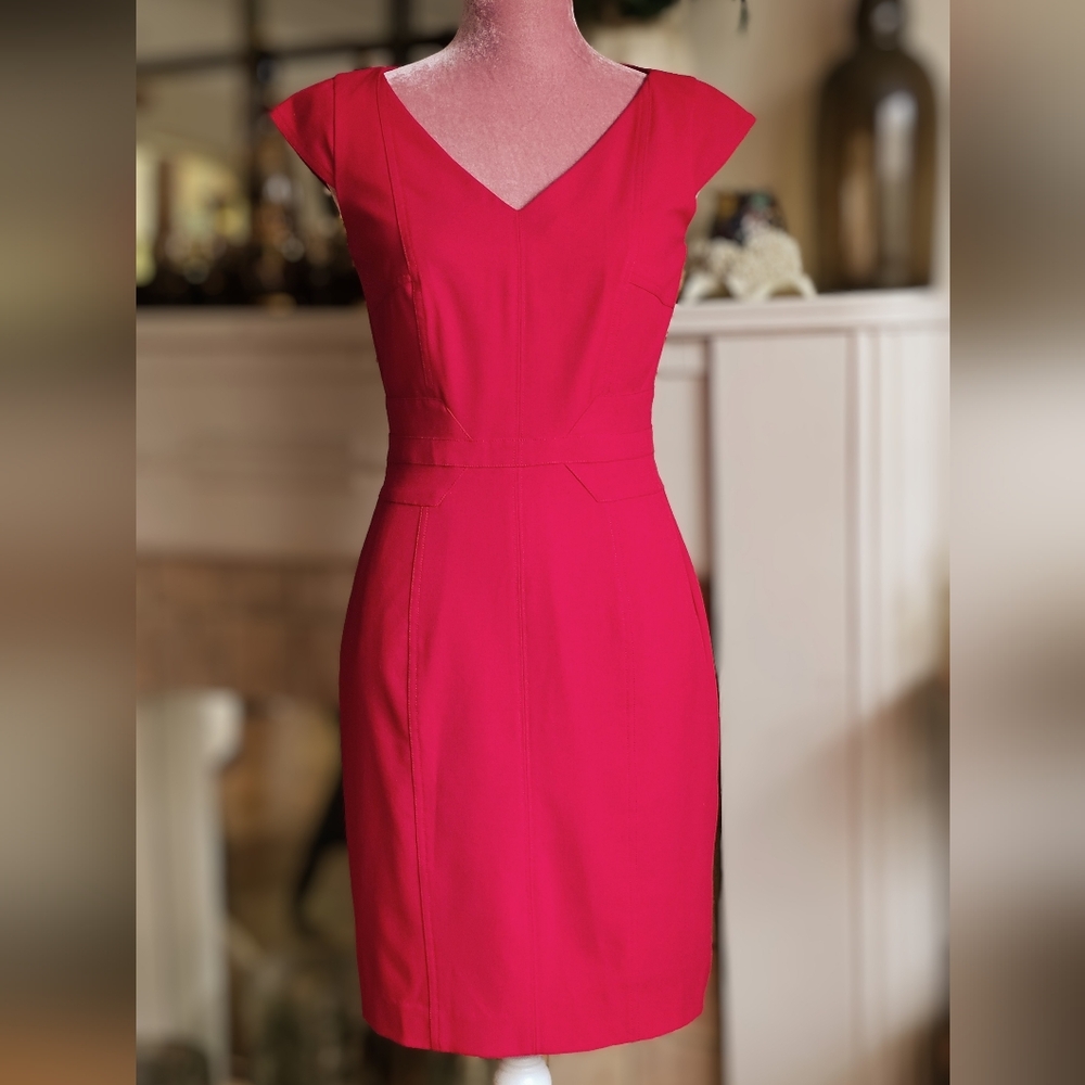 Andrew Marc Sheath Dress. Little Red Dress. Lady In Red Dress. Marc New York.